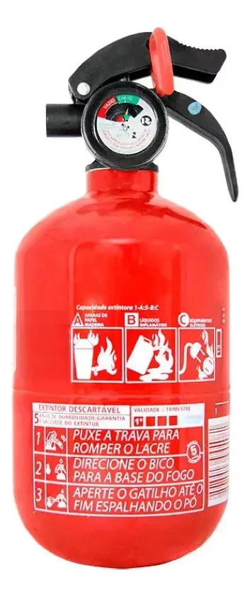 Extintor Extang Automotivo Abc 1kg Gordinho Bujão
